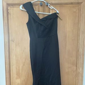 One shoulder full length dress